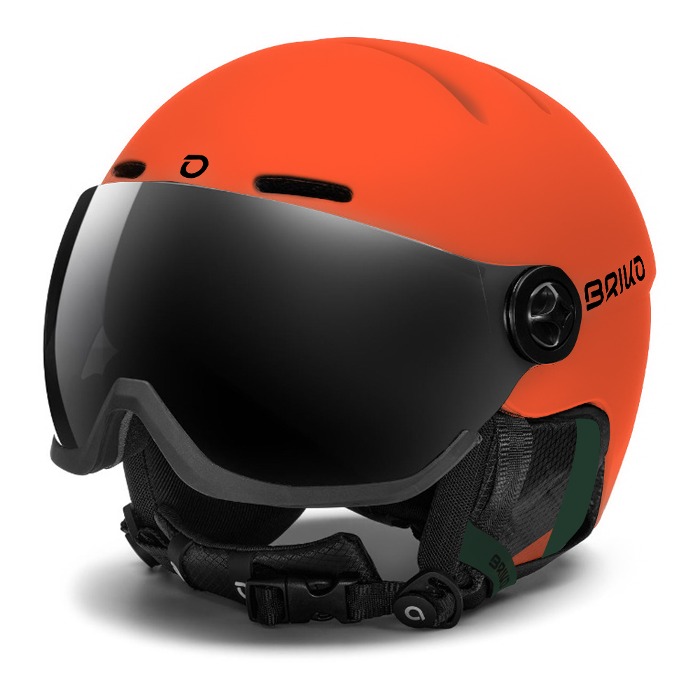 조이레포츠 - 브리코 브리코 스키 바이저 헬멧 TEIDE VISOR Matt Pomegranate Orange (2324)
